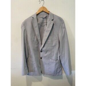 PETER MILLAR 2 button Women’s Blue & White Pinstripe Blazer Size Large long